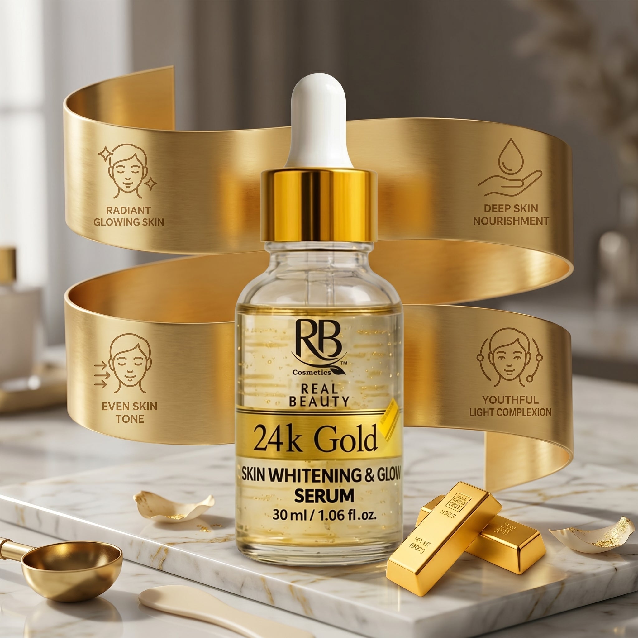 RB 24K Gold Skin Whitening & Glowing Serum