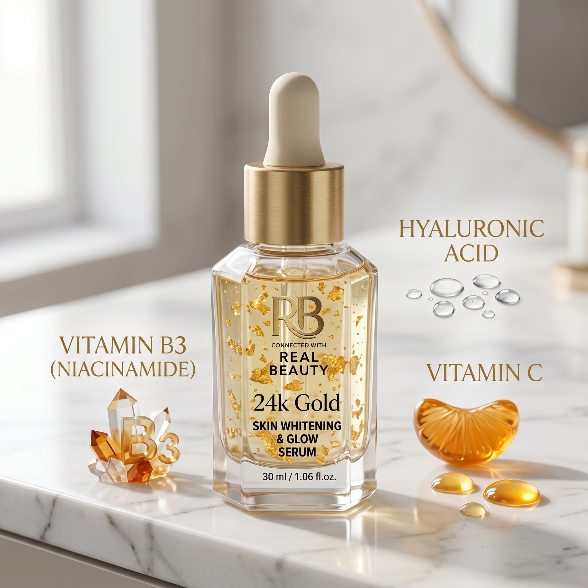 RB 24K Gold Skin Whitening & Glowing Serum